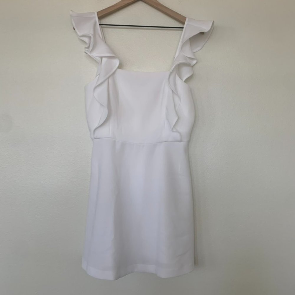 BCBGeneration Ruffle Square Neck Mini Dress - Picture 5 of 8